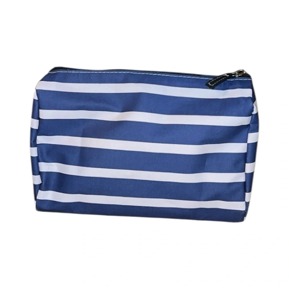 Scout Packin'‎ Heat Nantucket Navy Stripe Toiletry Makeup Cosmetic Bag